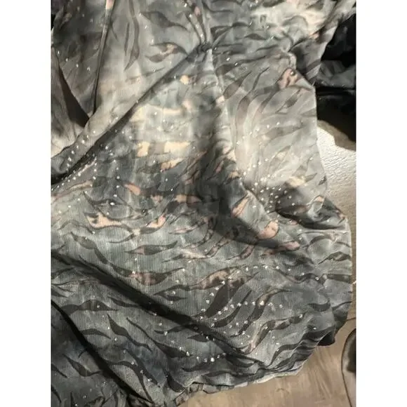 Y2K sexy rave animal print cut out dress sz small - Picture 5 of 8